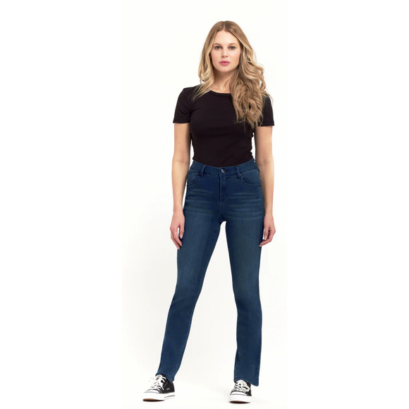 1822 Denim Women Blue Better Butter Sheila Mid Rise Slim Straight Jeans 2/26 NWT - Picture 1 of 12